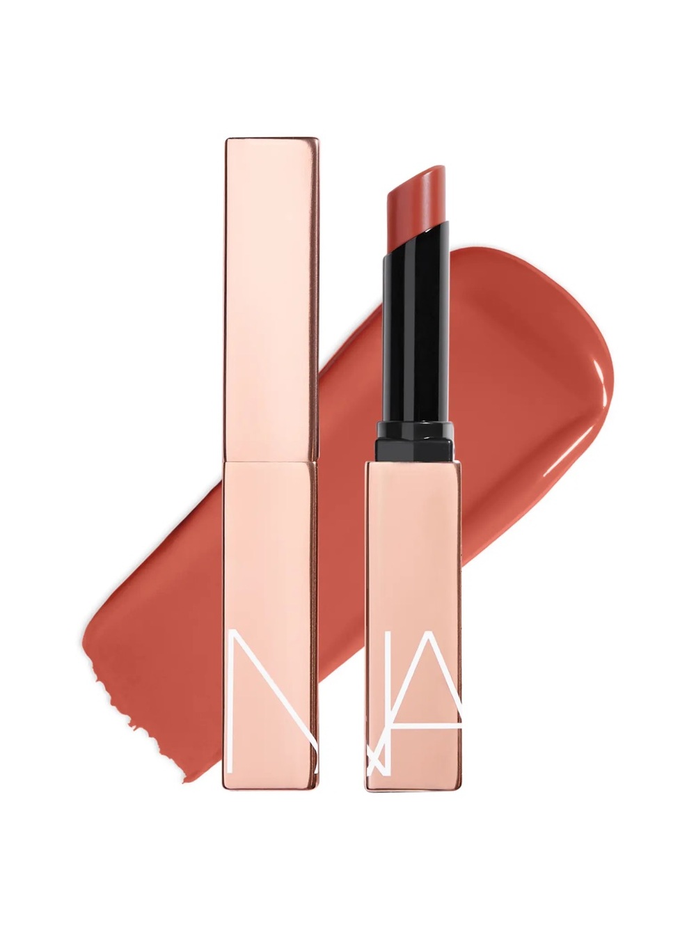 NARS Afterglow Sensual Shine Lipstick with Red and White Stripe Pouch